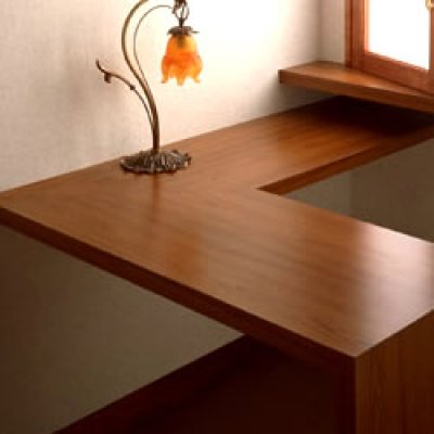 Photo1: Custom-made wooden table